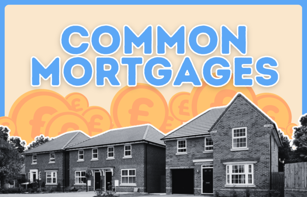 Which are the most common types of mortgages